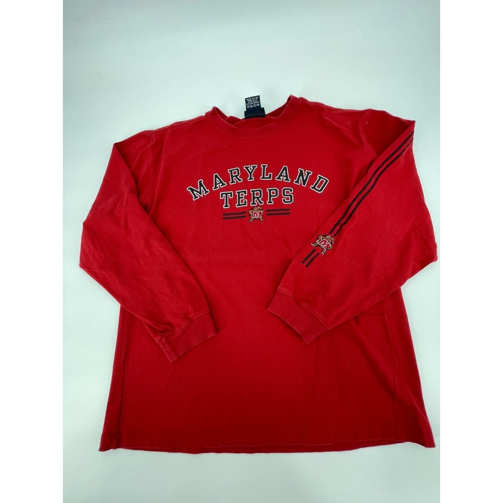 VTG Maryland Terrapins Shirt Mens M Red JanSport Football NCAA College Cotton